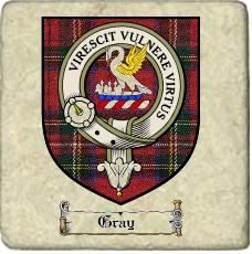 Gray Clan Badge Marble Tile