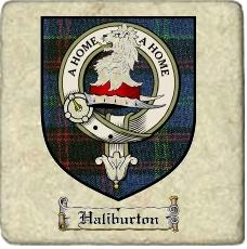 Haliburton Clan Badge Marble Tile