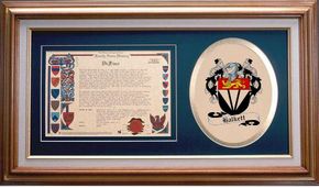 Halkett Clan Crest History Framed Print