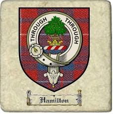 Hamilton Clan Badge Marble Tile