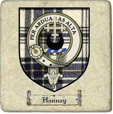 Hannay Clan Badge Marble Tile
