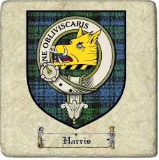 Harris Clan Badge Marble Tile