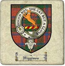 Higgison Clan Badge Marble Tile
