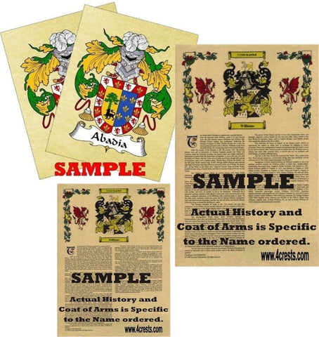 Abb coat of arms family crest Parchment Print and History Print