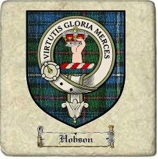 Hobson Clan Badge Marble Tile