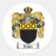 HOGAN FAMILY CREST - HOGAN COAT OF ARMS CLASSIC ROUND STICKER