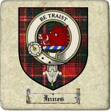Innes Clan Badge Marble Tile