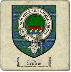Irvine Clan Badge Marble Tile