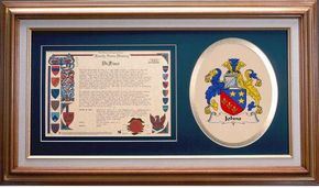 Johns Clan Crest History Framed Print