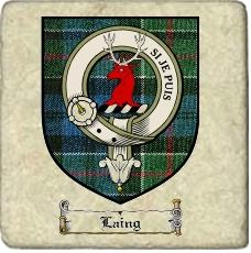 Laing Clan Badge Marble Tile