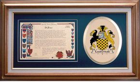 Lauderdale Clan Crest History Framed Print