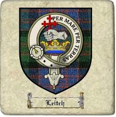 Leitch Clan Badge Marble Tile