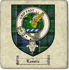 Lesslie Clan Badge Marble Tile