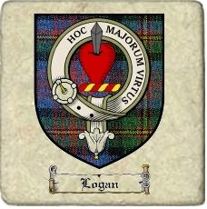 Logan Clan Badge Marble Tile