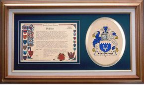 Macbarnet Clan Crest History Framed Print
