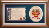 Macbrayne Clan Crest History Framed Print