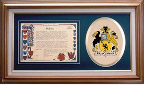 Maccasland Clan Crest History Framed Print