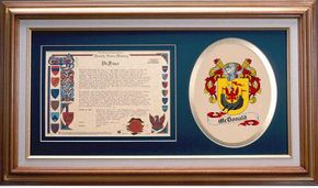 Macdonald Clan Crest History Framed Print