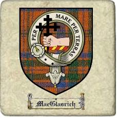 Macglasrich Clan Macdonnell Ofkeppoch Clan Badge Marble Tile