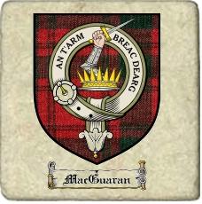 Macguaran Clan Badge Marble Tile
