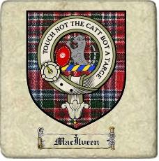 Macilveen Clan Badge Marble Tile