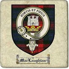 Maclaughlan Clan Badge Marble Tile