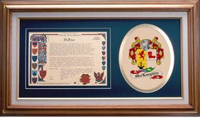 Maclaughlin Clan Crest History Framed Print