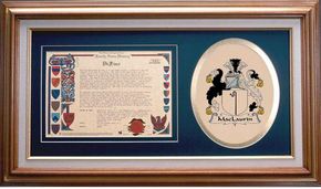 Maclaurin Clan Crest History Framed Print