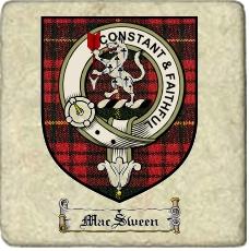 Macsween Clan Macqueen Clan Badge Marble Tile