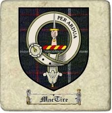 Mactire Clan Badge Marble Tile