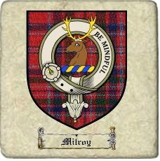 Milroy Clan Badge Marble Tile