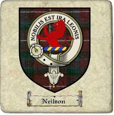 Neilson Clan Stuart Clan Badge Marble Tile