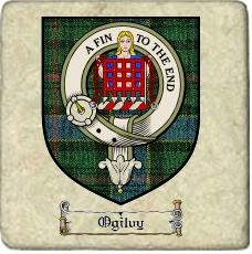 Ogilvy Clan Badge Marble Tile
