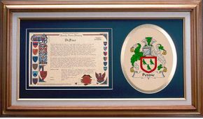 Peddie Clan Crest History Framed Print