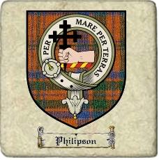 Philipson Clan Macdonnell Ofkeppoch Clan Badge Marble Tile