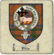 Philp Clan Macdonnell Ofkeppoch Clan Badge Marble Tile