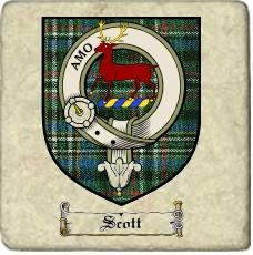 Scott Clan Badge Marble Tile