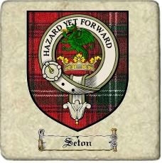 Seton Clan Badge Marble Tile