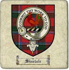 Sinclair Clan Badge Marble Tile