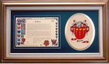 Skene Clan Crest History Framed Print