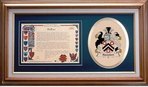 Spaxton Clan Crest History Framed Print