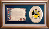 Squire Clan Crest History Framed Print