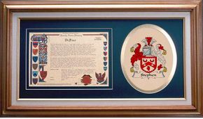 Stephen Clan Crest History Framed Print
