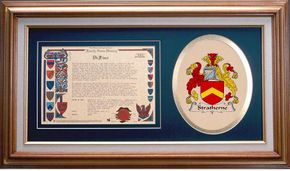 Stratherne Clan Crest History Framed Print