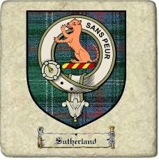 Sutherland Clan Badge Marble Tile