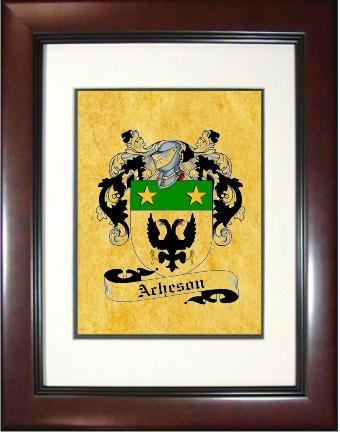 Acheson Coat of Arms Framed Print