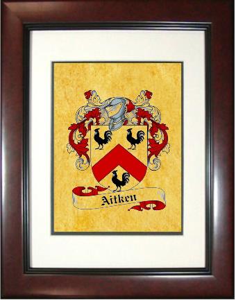 Aitken Coat of Arms Framed Print