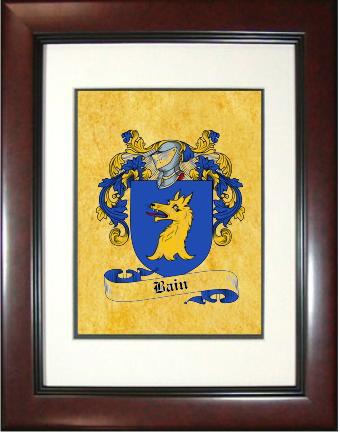 Bain Coat of Arms Framed Print