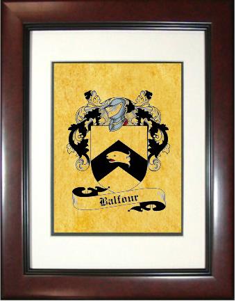Balfour Coat of Arms Framed Print
