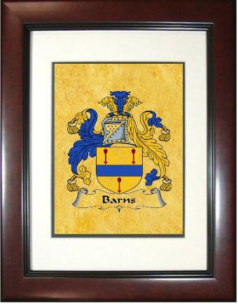 Barns Coat of Arms Framed Print